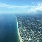 Aerial view of Miami Hollywood, Florida, USA